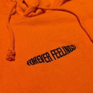 Neon Orange Forever Feelings PacSun hoodie